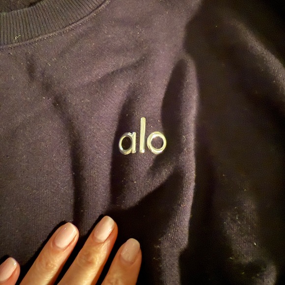 Alo Accolade Crew Neck Pullover in black. Worn once and washed. - Picture 2 of 4